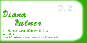diana mulner business card